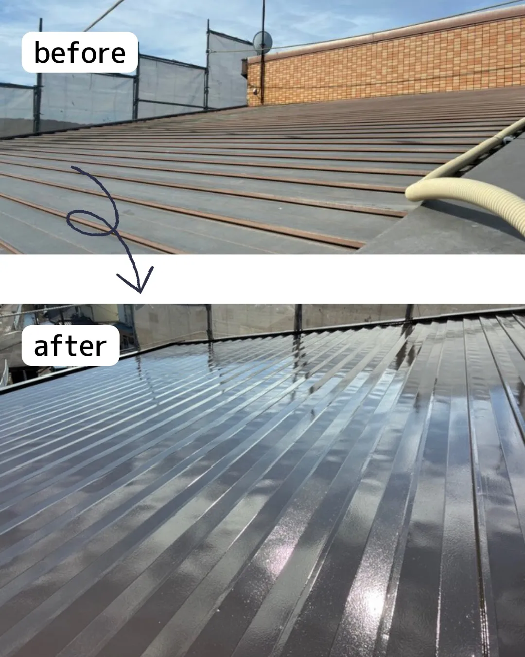 クリアー塗装で艶感が増しツヤツヤになりました✨